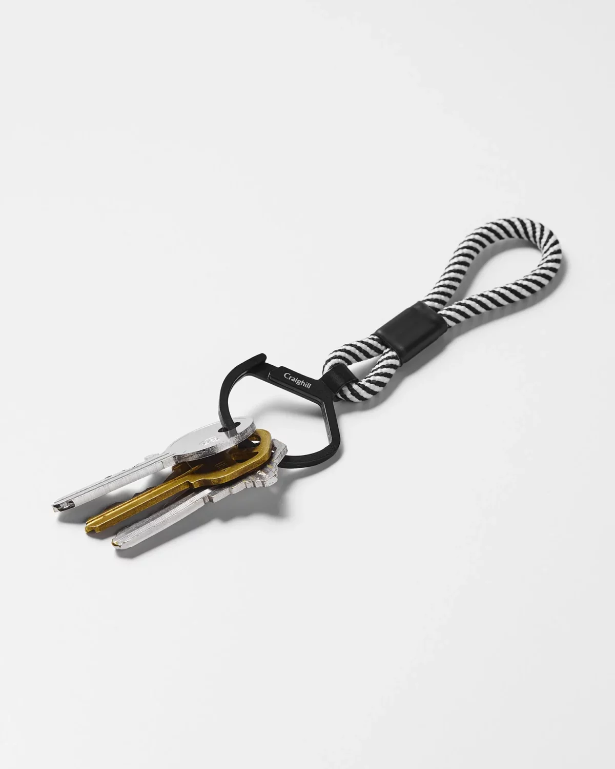 Craighill Rope Split Ring Schwarz & Weiss, Detailansicht 3 | One Horizon