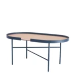 Oval side table Blue