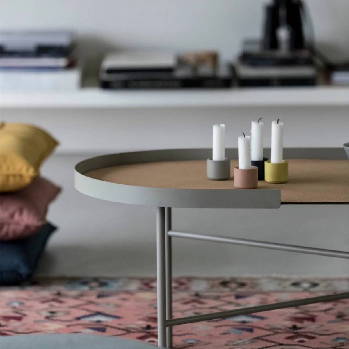Oval side table