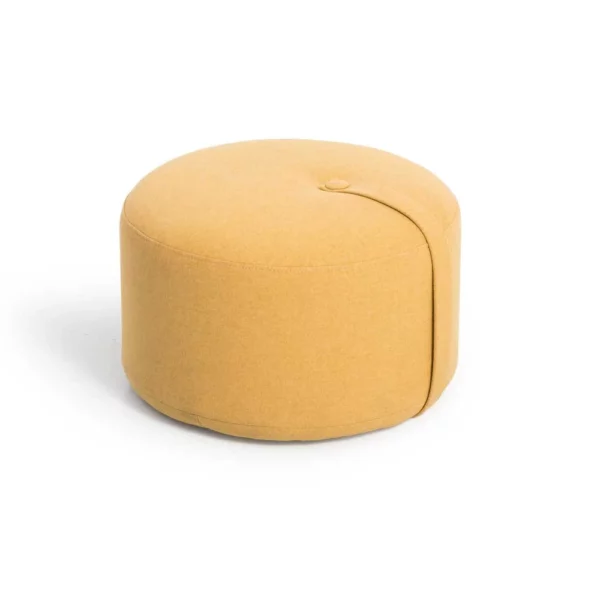 Runder Pouf Sitzhocker - Gelb