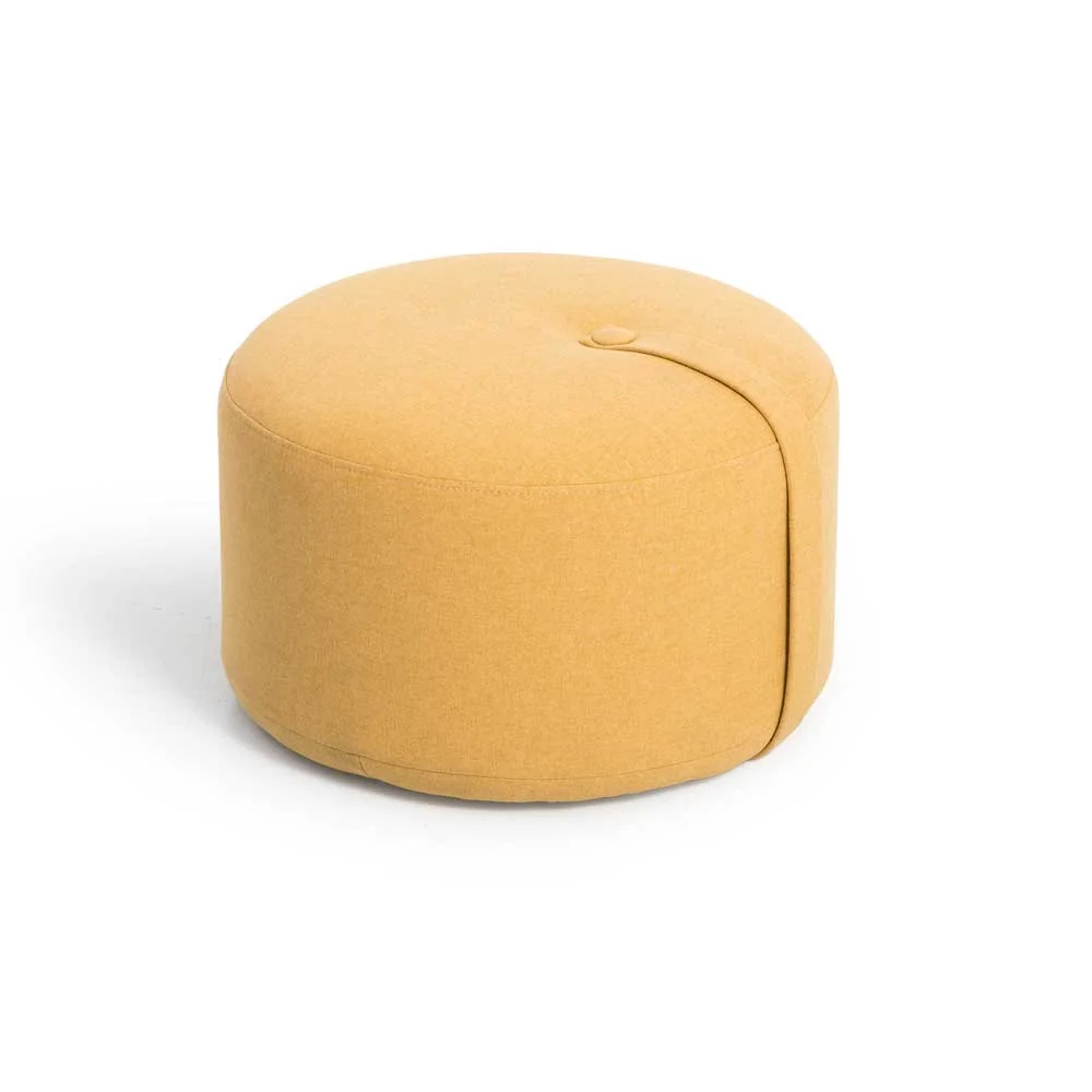 DesignBite Runder Pouf Sitzhocker Gelb | One Horizon