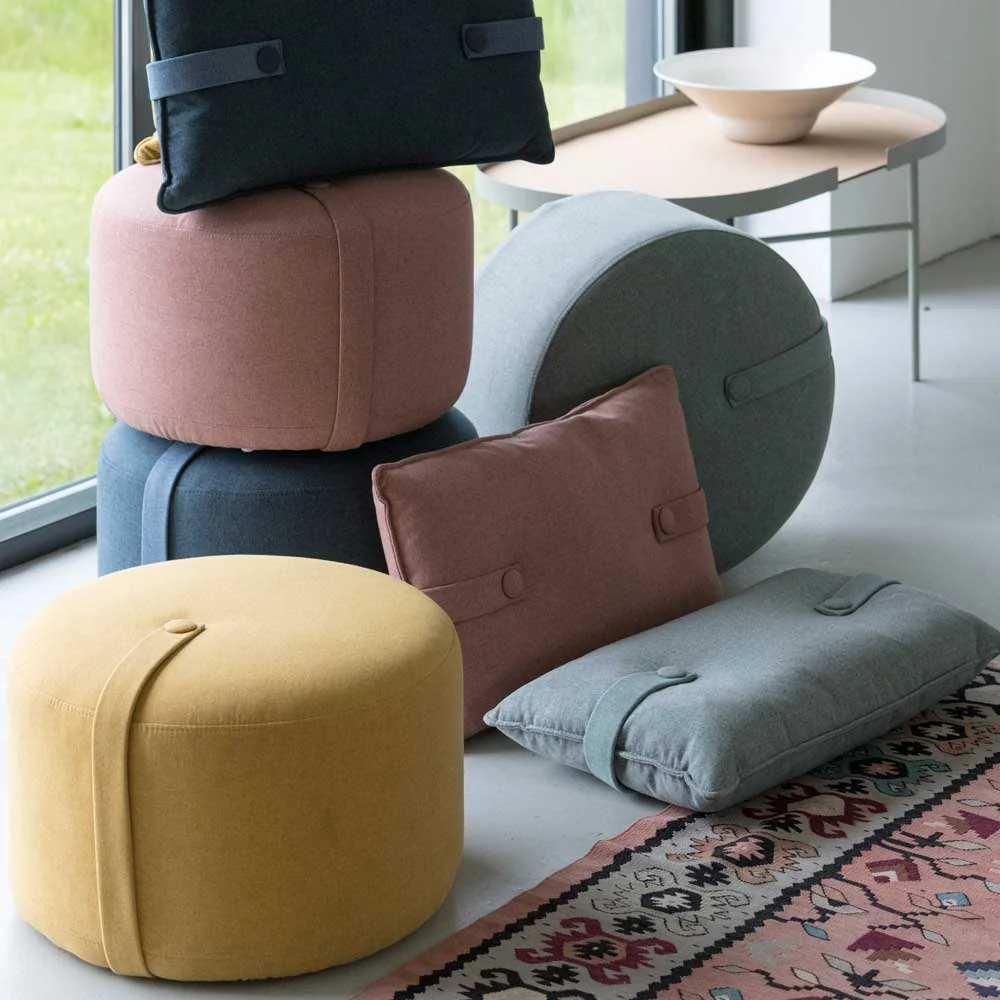 DesignBite Runder Pouf Sitzhocker Rosa, Detailansicht 3 | One Horizon