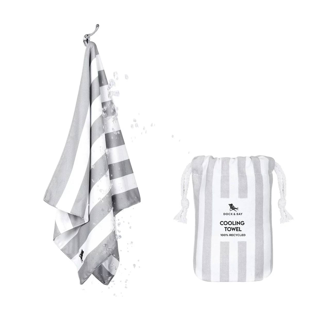 Serviette rafraîchissante Dock & Bay CABANA Gris | One Horizon