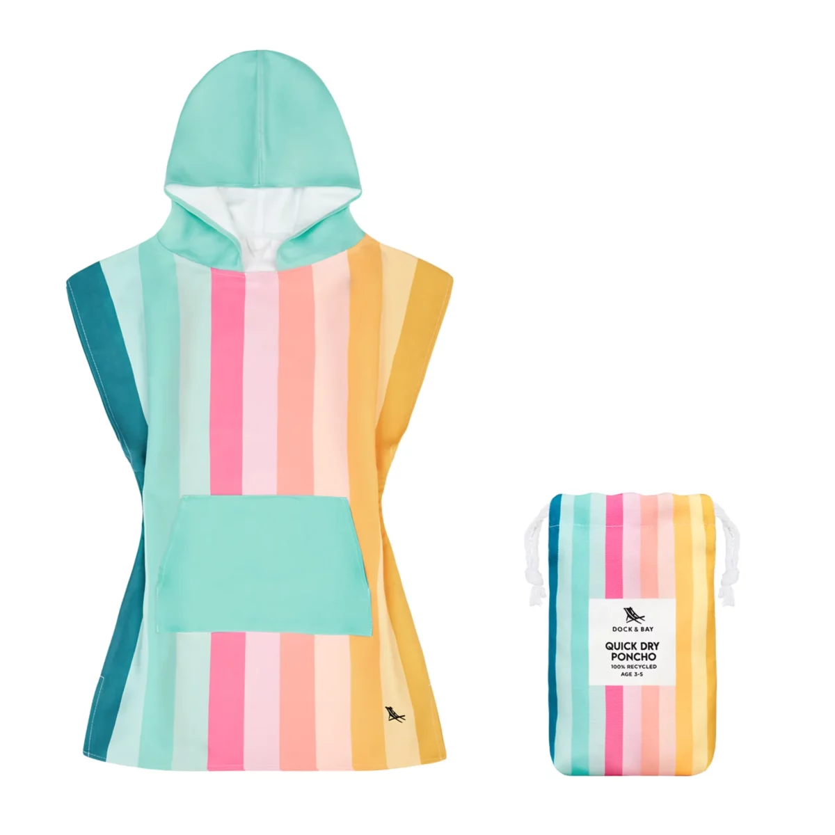 Dock & Bay Kids' Beach Poncho Coastal Candy | One Horizon