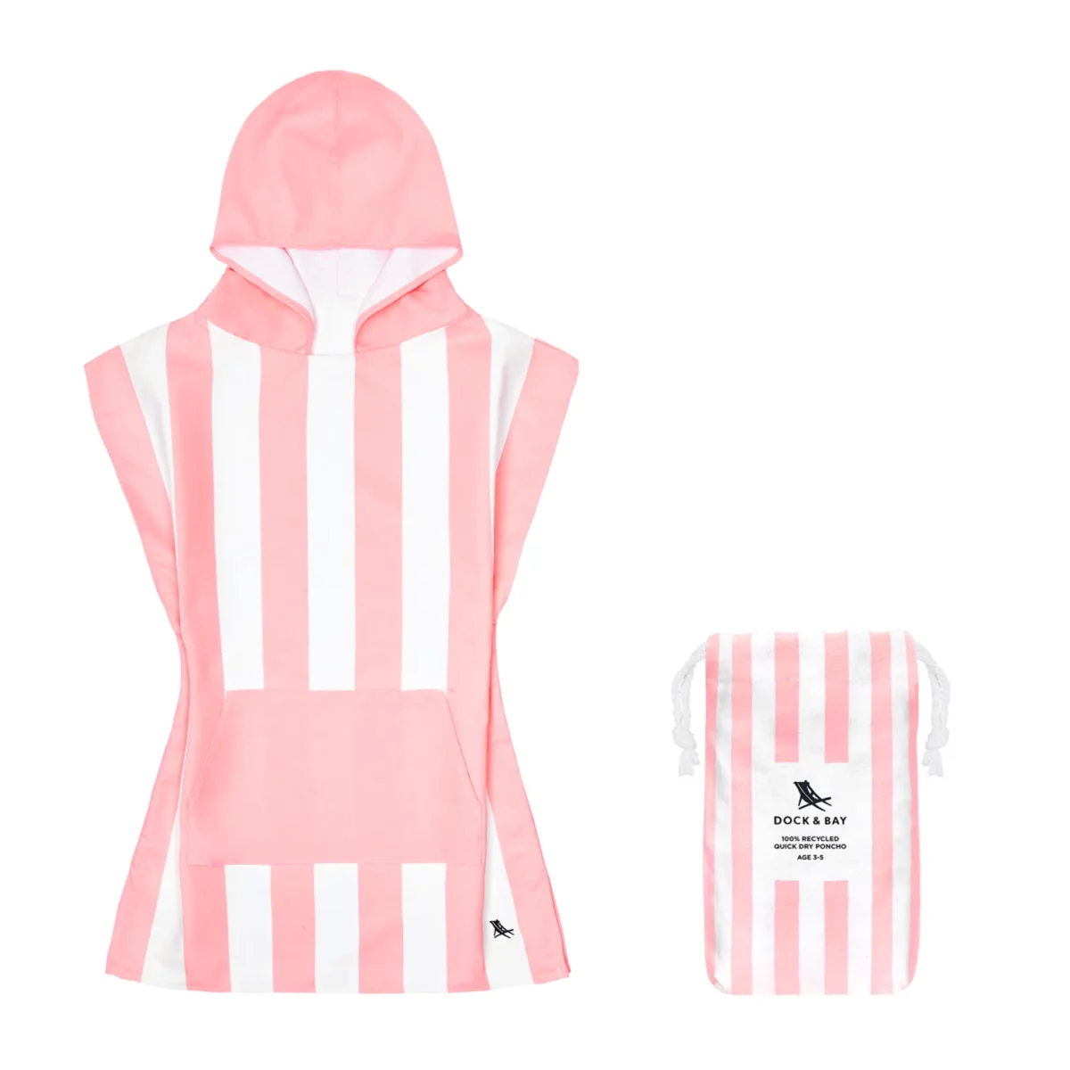 Dock & Bay Kids' Malibu Pink Beach Poncho | One Horizon