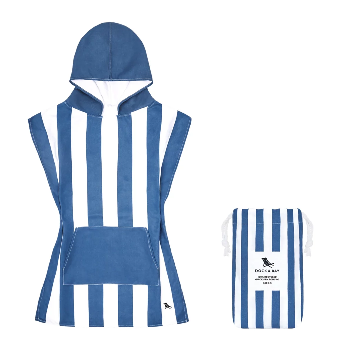 Dock & Bay Kinder Strandponcho Whitsunday Blue | One Horizon