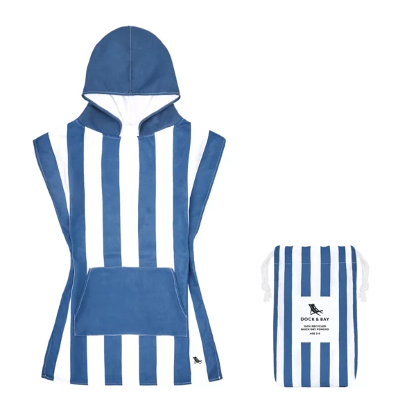 Children's beach poncho - Whitsunday Blue