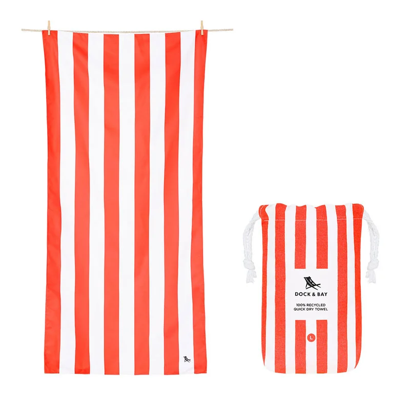 Serviette de plage Dock & Bay CABANA L Coral | One Horizon