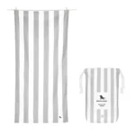Serviette de plage Dock & Bay CABANA L Gris clair | One Horizon