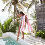 Serviette de plage Dock & Bay CABANA L rose clair, vue détaillée 6 | One Horizon