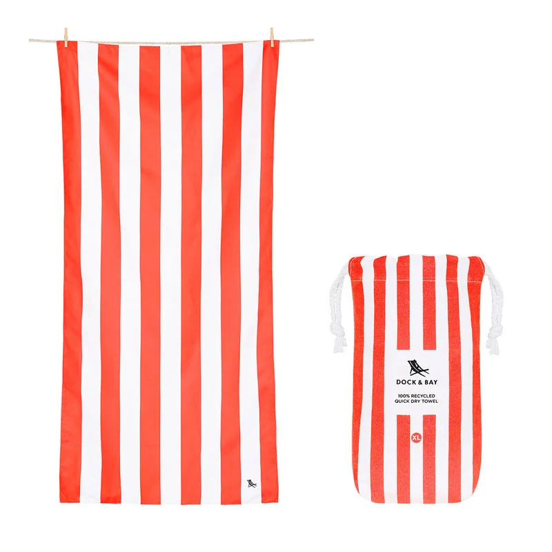 Serviette de plage Dock & Bay CABANA XL Coral | One Horizon