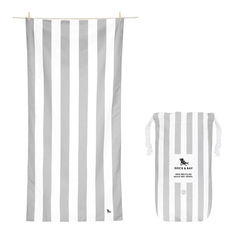 Serviette de plage Dock & Bay CABANA XL Light Grey | One Horizon