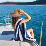 Serviette de plage Dock & Bay CABANA XL Navy, vue détaillée 2 | One Horizon