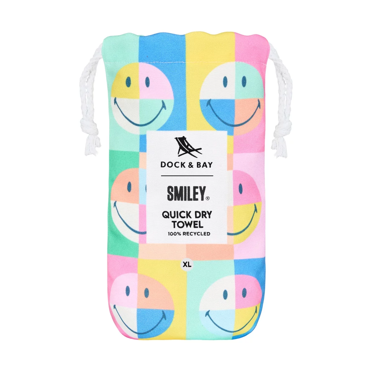 Dock & Bay Beach Towel CALM XL Smiley, Detail View 3 | One Horizon