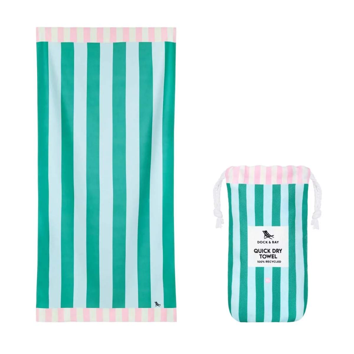 Dock & Bay Beach Towel DES XL Pastel Pier, Detail View 2 | One Horizon