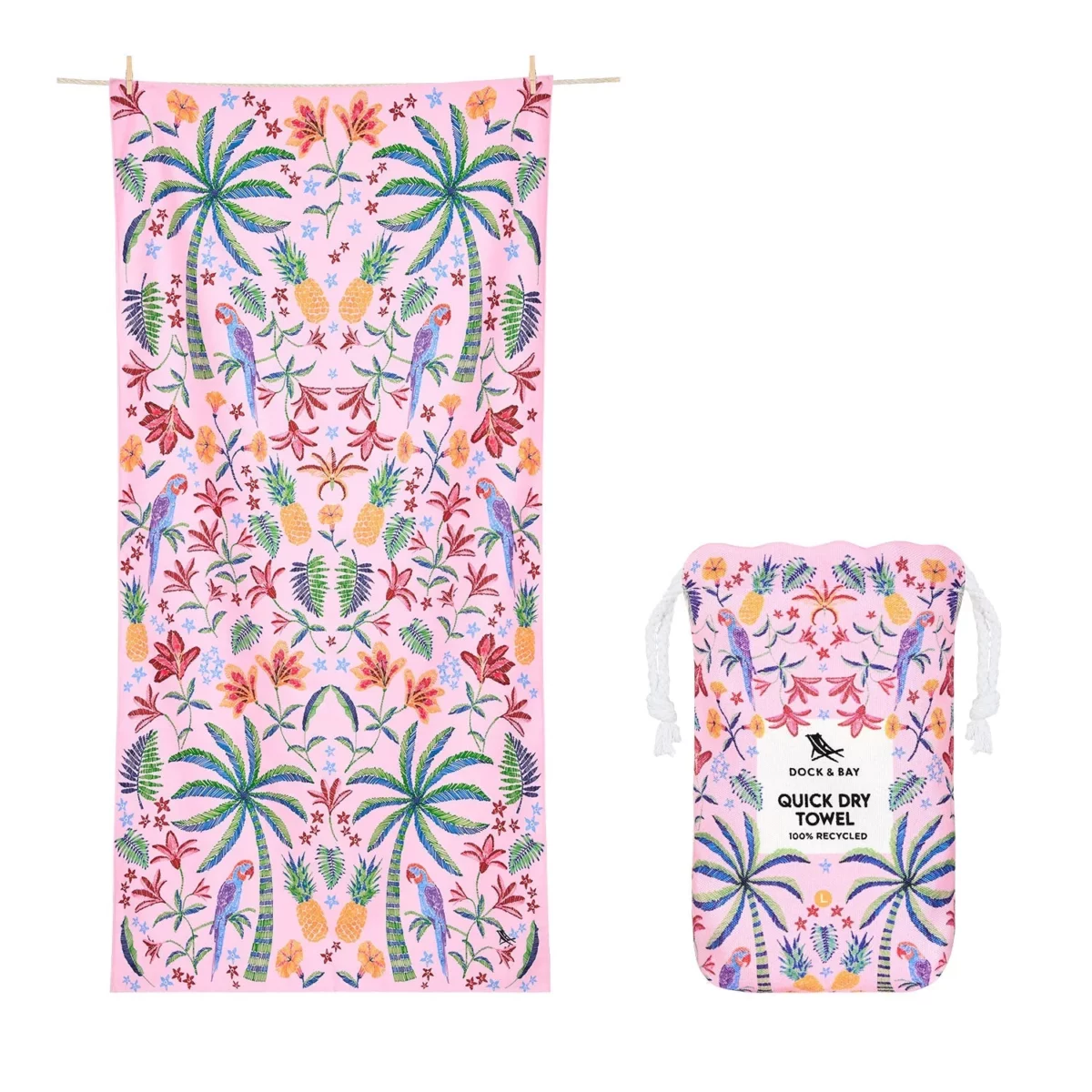 Dock & Bay DES XL Pink Paradise Beach Towel | One Horizon