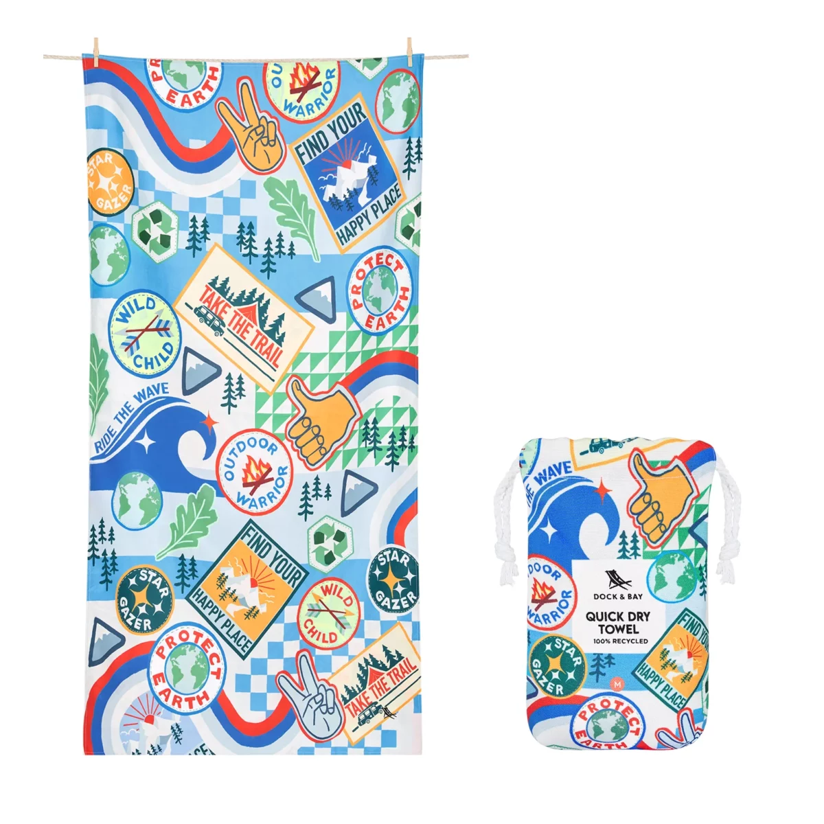 Serviette de plage Dock & Bay KIDS M « Into the Wild » | One Horizon