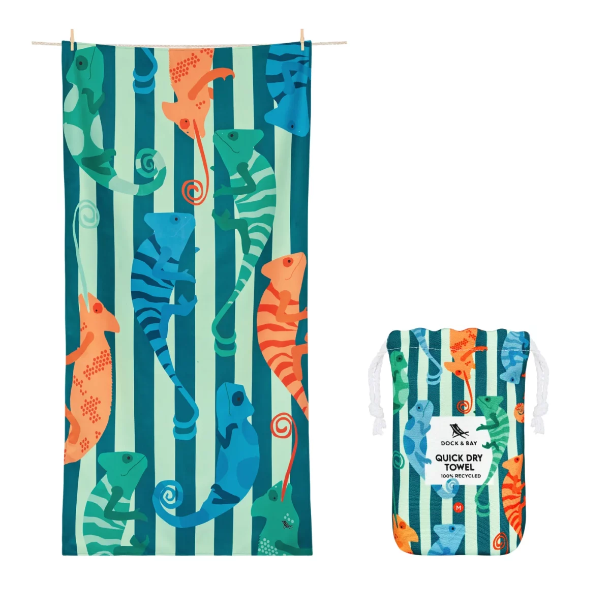 Serviette de plage KIDS M Karma Caméléon