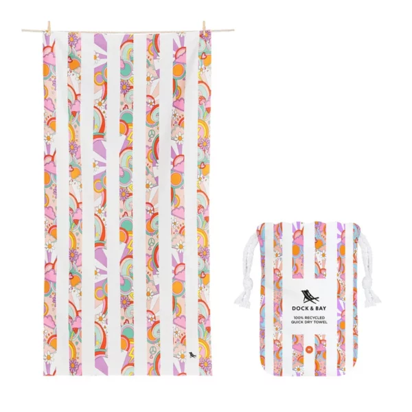 Beach towel KIDS M - Pink Power
