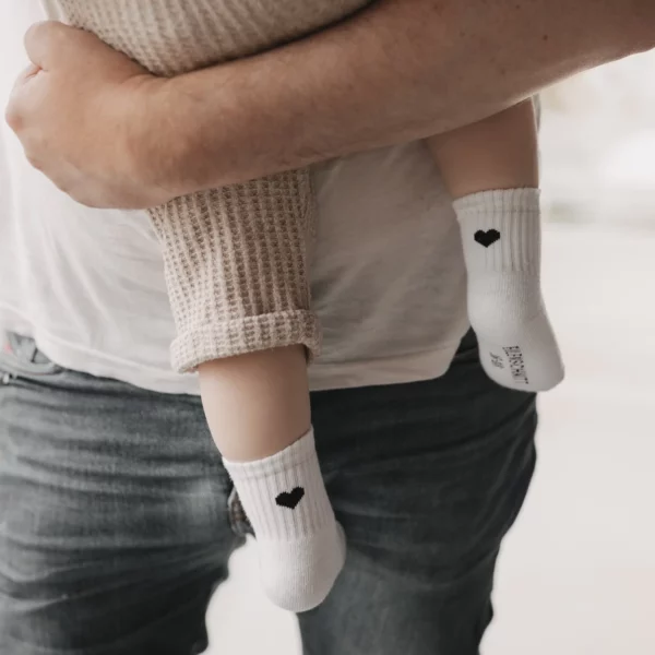 Baby socks heart black