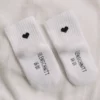 Baby socks heart black