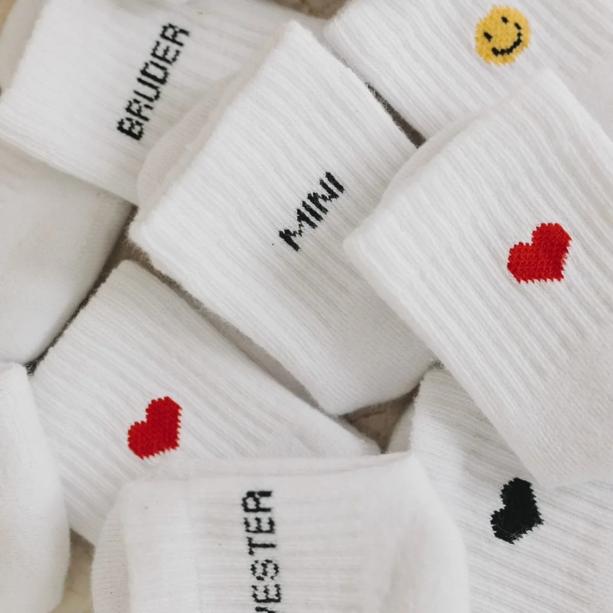 Baby socks heart black
