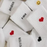 Baby socks heart black