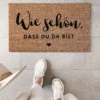 Eulenschnitt Fussmatte - Wie Schön, dass du da bist | One Horizon