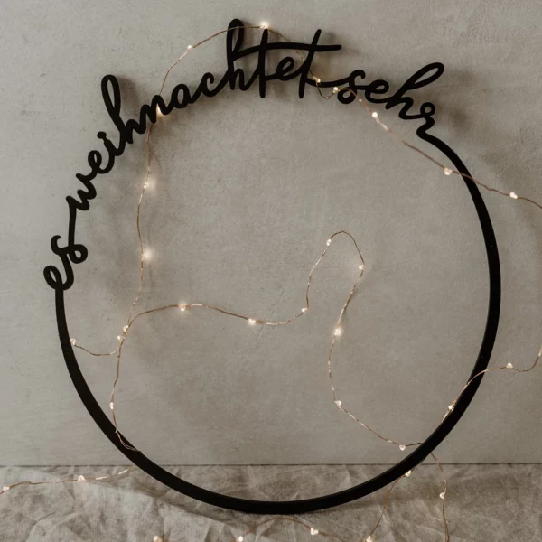 Couronne en bois - Noël approche