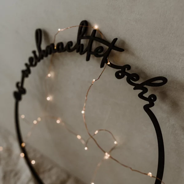 Couronne en bois - Noël approche