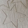 Wooden wreath star natural in a set of 3