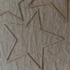 Wooden wreath star natural in a set of 3