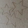 Wooden wreath star natural in a set of 3