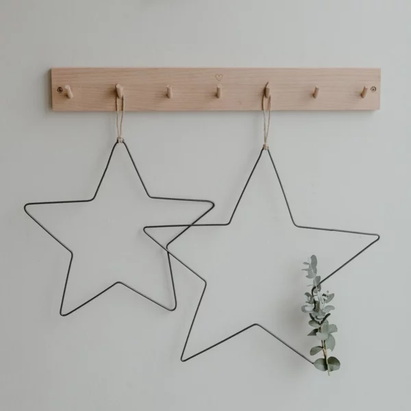 Metal wreath star set of 2