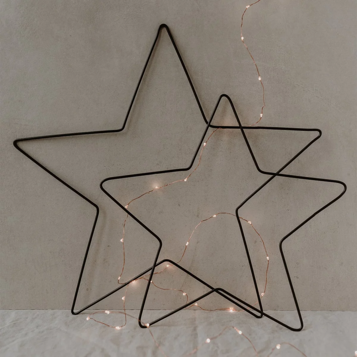 Couronne métallique étoile (set de 2)