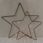 Couronne métallique étoile (set de 2)