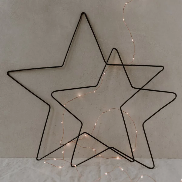 Metal wreath star set of 2
