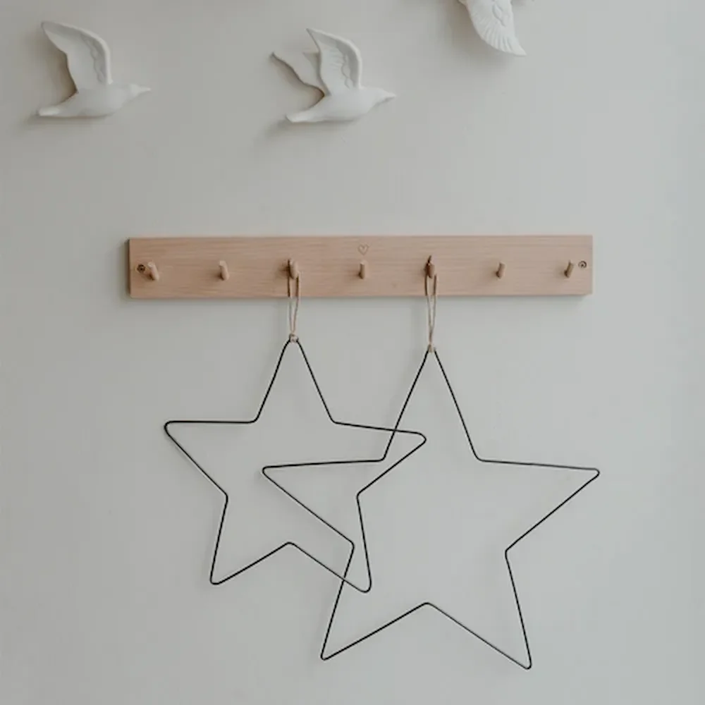 Couronne métallique étoile (set de 2)