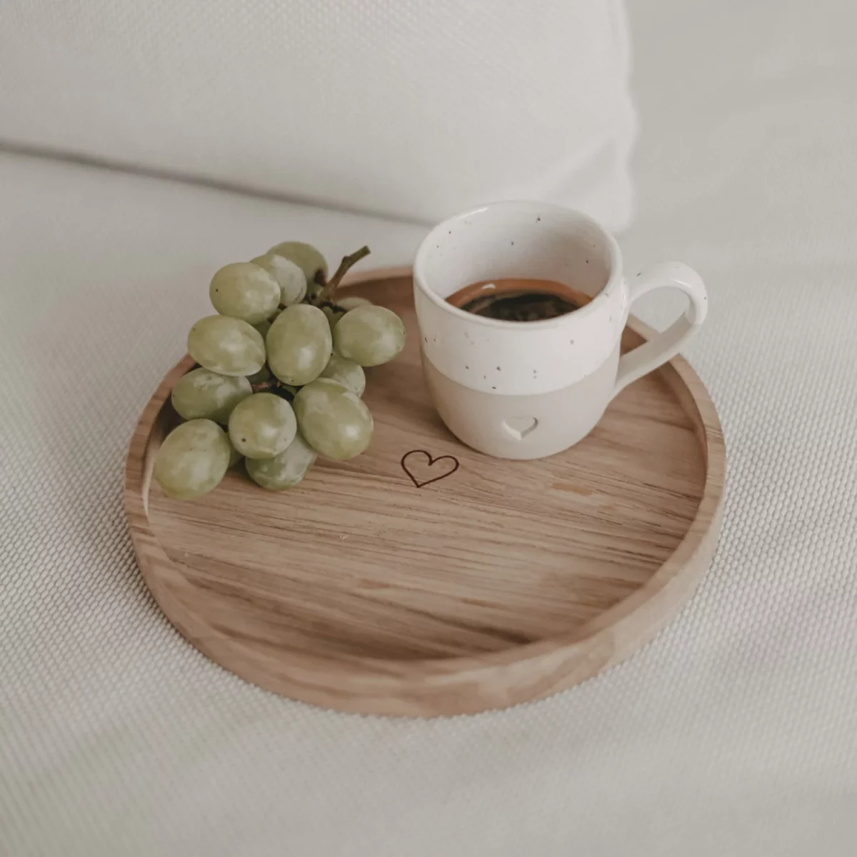 Mini plateau rond cœur