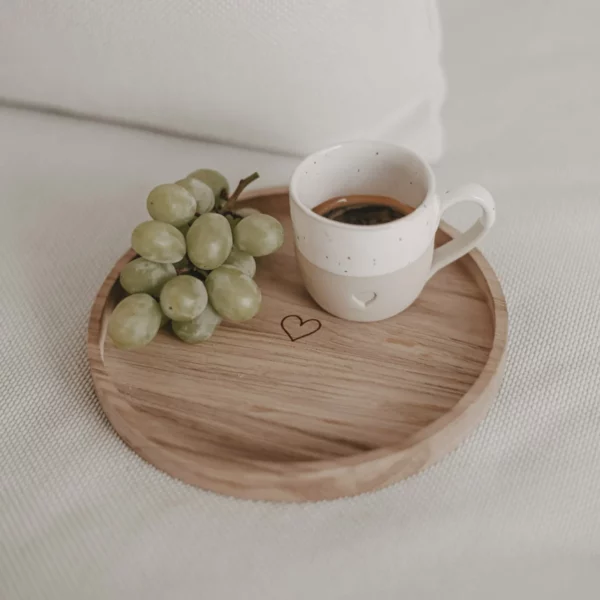 Mini tray round heart