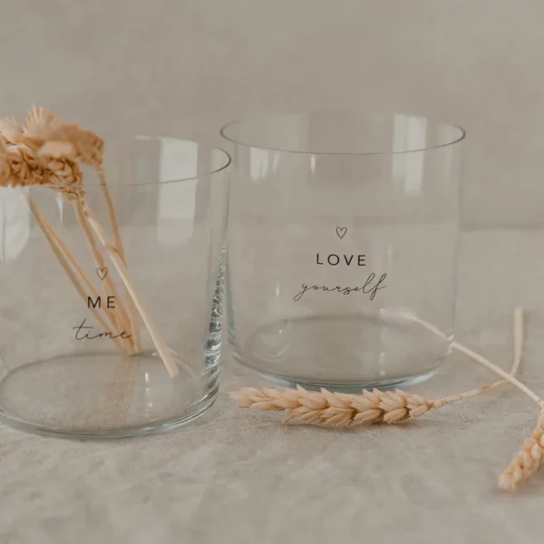 Drinking glass - Set of 2 - Selflove black