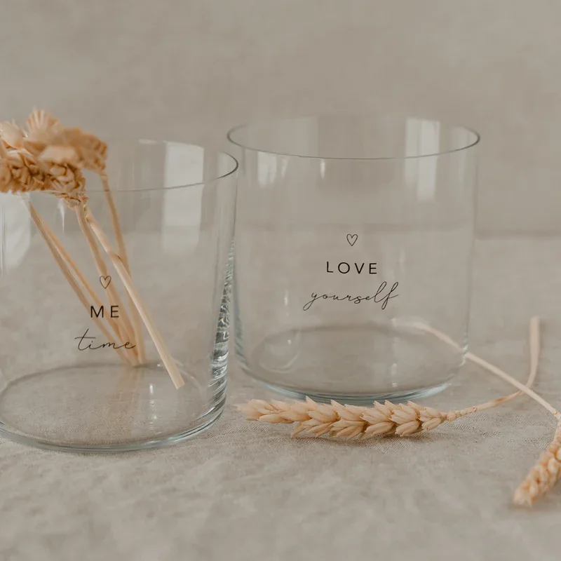 Verre à boire - set de 2 - Selflove noir