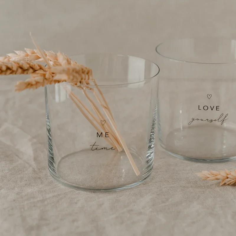 Verre à boire - set de 2 - Selflove noir