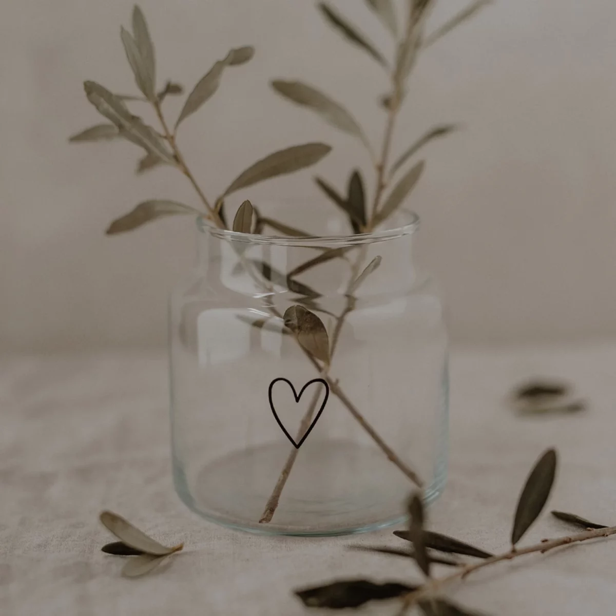 Eulenschnitt Vase en verre moyen Coeur | One Horizon