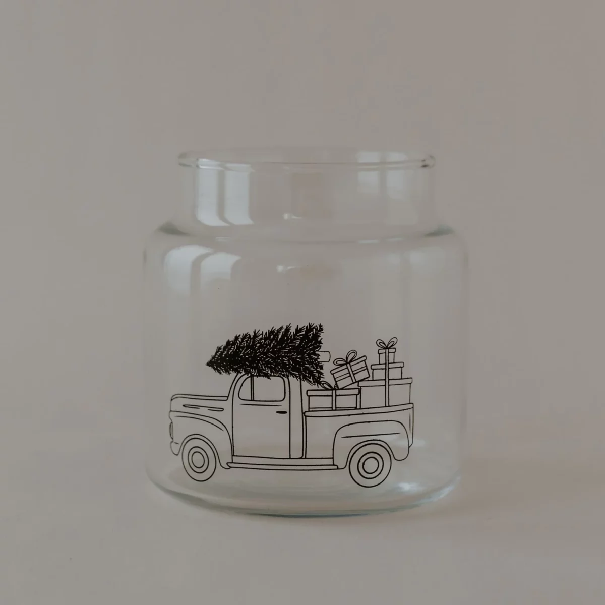 Eulenschnitt Medium Glass Vase with Christmas Car, Detail View 5 | One Horizon