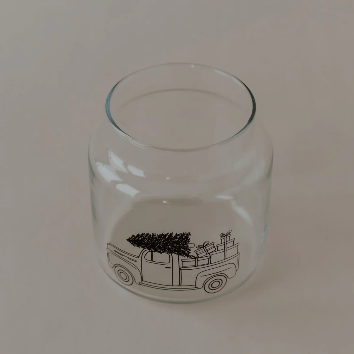 Eulenschnitt Medium Glass Vase with Christmas Car, Detail View 6 | One Horizon