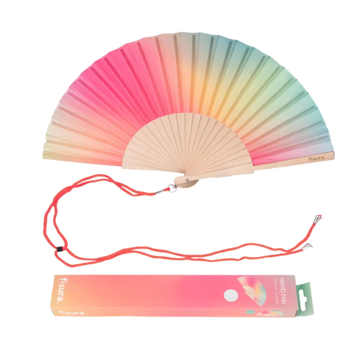 Fisura Handfächer Gradient Pink & Green | One Horizon