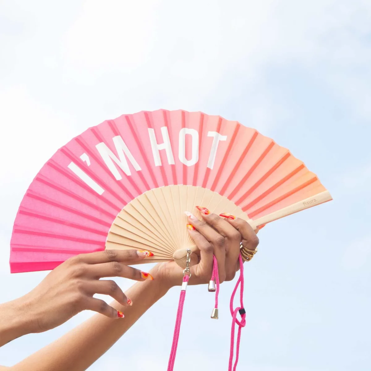 Éventail Fisura « I'm Hot Pink & Orange Gradient », vue détaillée 10 | One Horizon