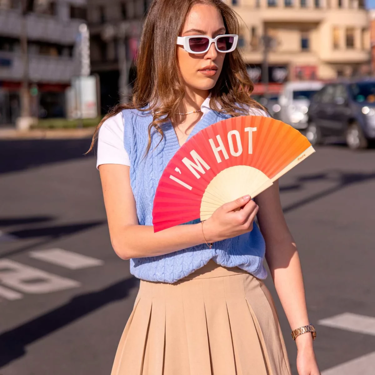 Éventail Fisura « I'm Hot Pink & Orange Gradient », vue détaillée 14 | One Horizon