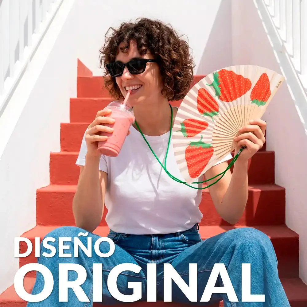 Éventail Fisura « Strawberries », vue détaillée 2 | One Horizon